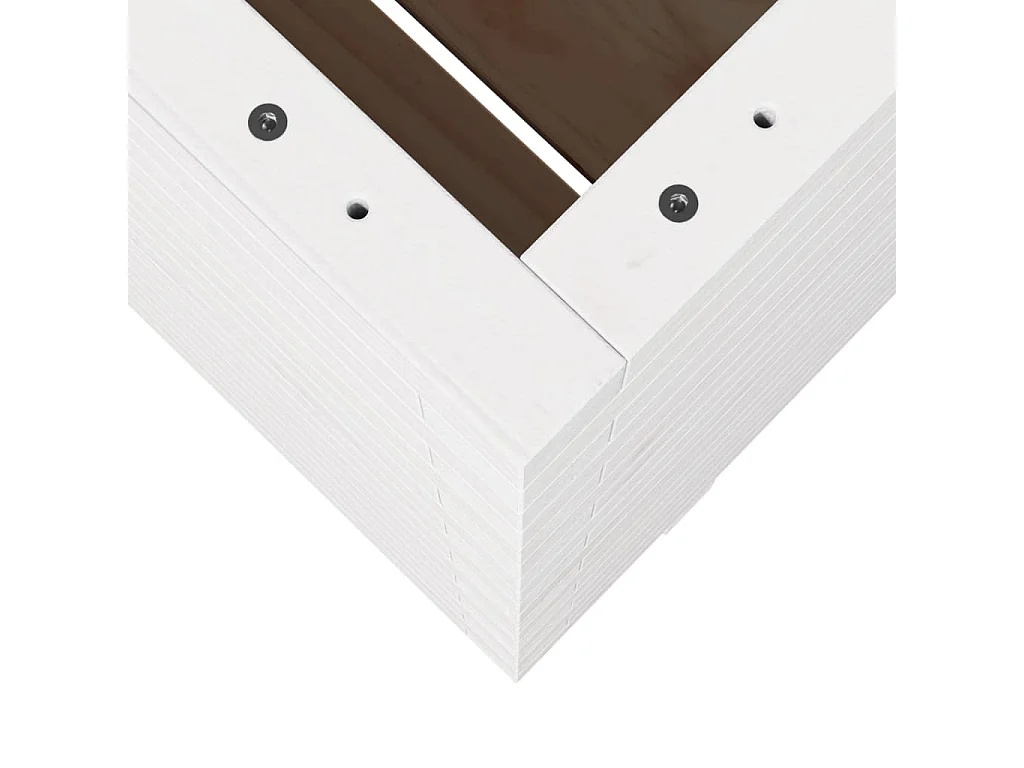 Jardinière bac lit surélevé bois blanche 60 x 60 x 72.5 cm 02_0037735