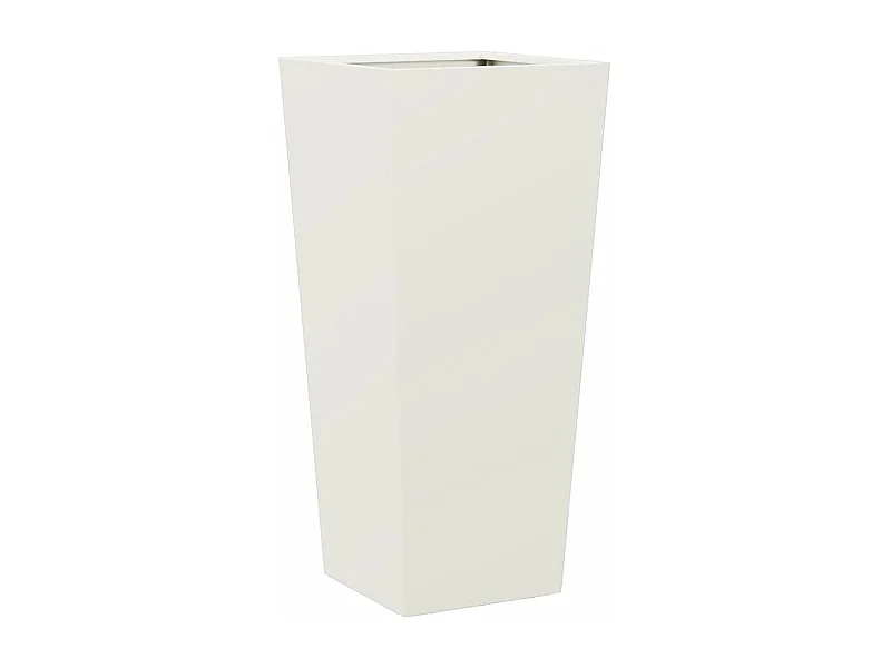 Bandeja para plantas canteiro elevado plantas flores terraço jardim 35 x 35 x 75 cm aço branco 02_0037512