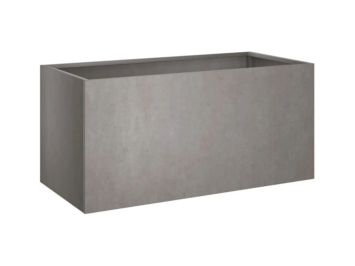 Vassoio fioriera aiuola rialzata piante fiori terrazzo giardino 62 x 30 x 29 cm acciaio corten marrone 02_0037740