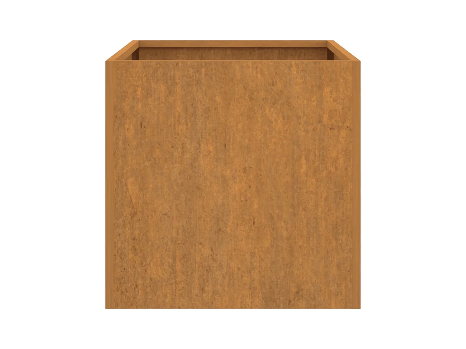 Vassoio fioriera aiuola rialzata piante fiori terrazzo giardino 62 x 30 x 29 cm acciaio corten marrone 02_0037740
