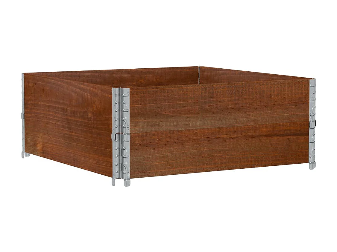 Jardinière bac lit surélevé bois marron 100 x 100 x 41 cm 02_0037243