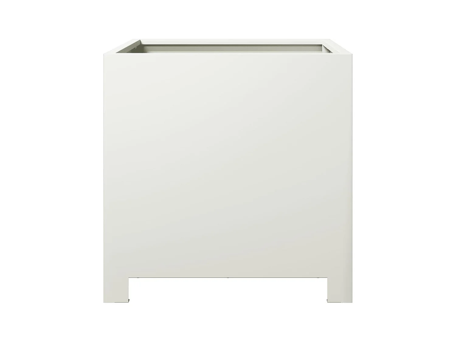 Vaso rialzato per fioriere piante fiori giardino terrazze set da 2 40 x 40 x 40 cm acciaio bianco 02_0038950