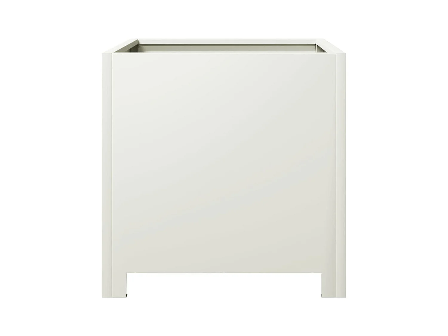 Vaso rialzato per fioriere piante fiori giardino terrazze set da 2 40 x 40 x 40 cm acciaio bianco 02_0038950