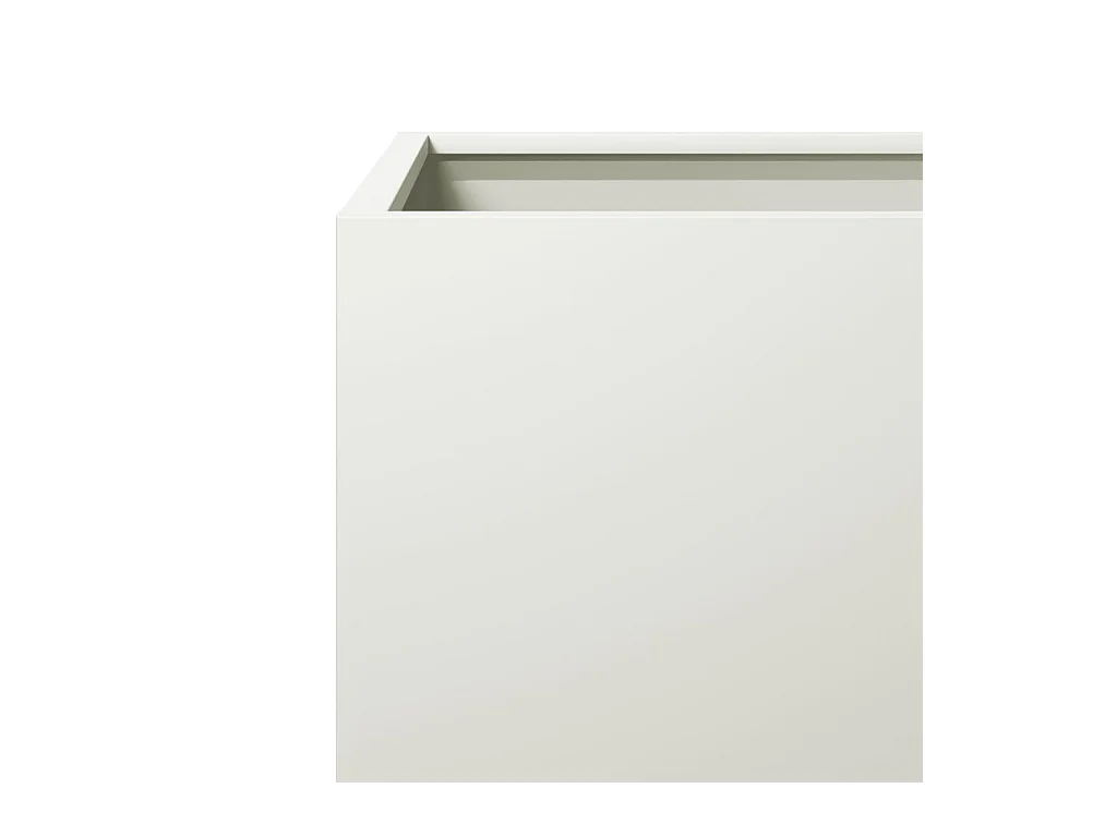 Vaso rialzato per fioriere piante fiori giardino terrazze set da 2 40 x 40 x 40 cm acciaio bianco 02_0038950