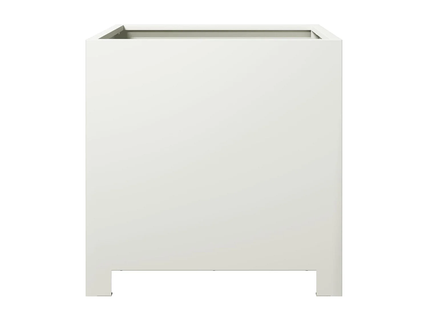 Vaso rialzato per fioriere piante fiori giardino terrazze set da 2 40 x 40 x 40 cm acciaio bianco 02_0038950