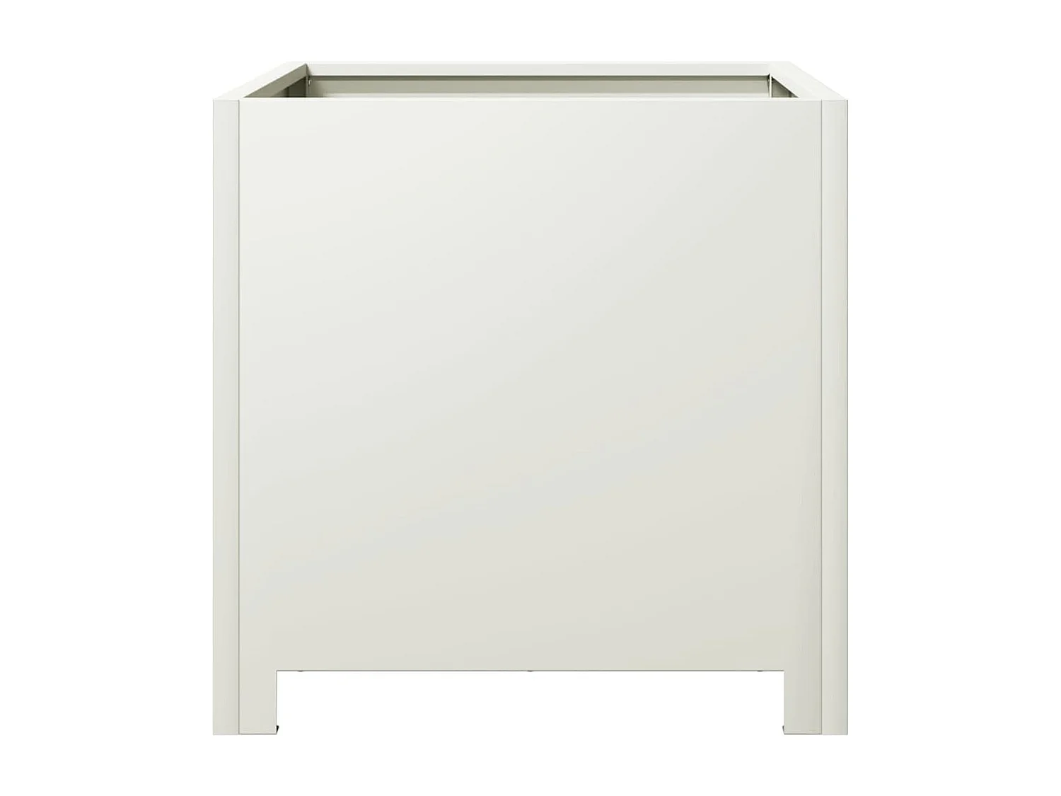 Vaso rialzato per fioriere piante fiori giardino terrazze set da 2 40 x 40 x 40 cm acciaio bianco 02_0038950