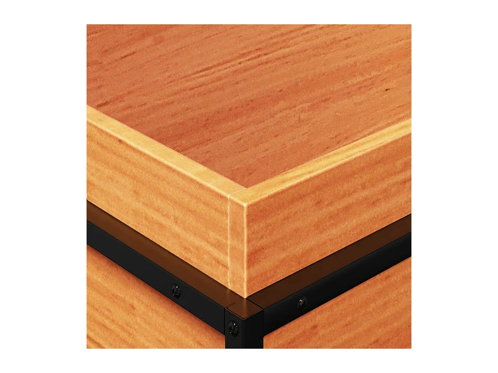 Macetero bancal elevado plantas flores terraza jardín cera 60 x 40 x 50 cm madera maciza de pino marrón 02_0038468