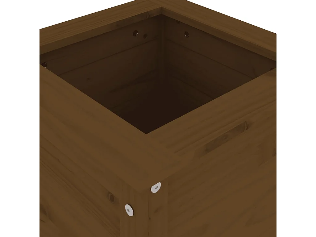 Vassoio per fioriera aiuola rialzata piante fiori terrazza giardino 40 x 40 x 78 cm legno massello di pino marrone 02_0037581