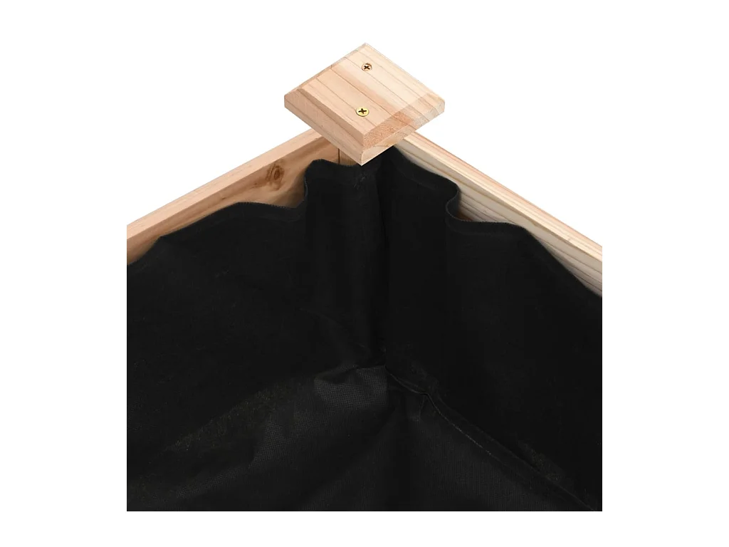 Jardinière bac lit surélevé bois marron 240 x 120 x 25 cm 02_0039839