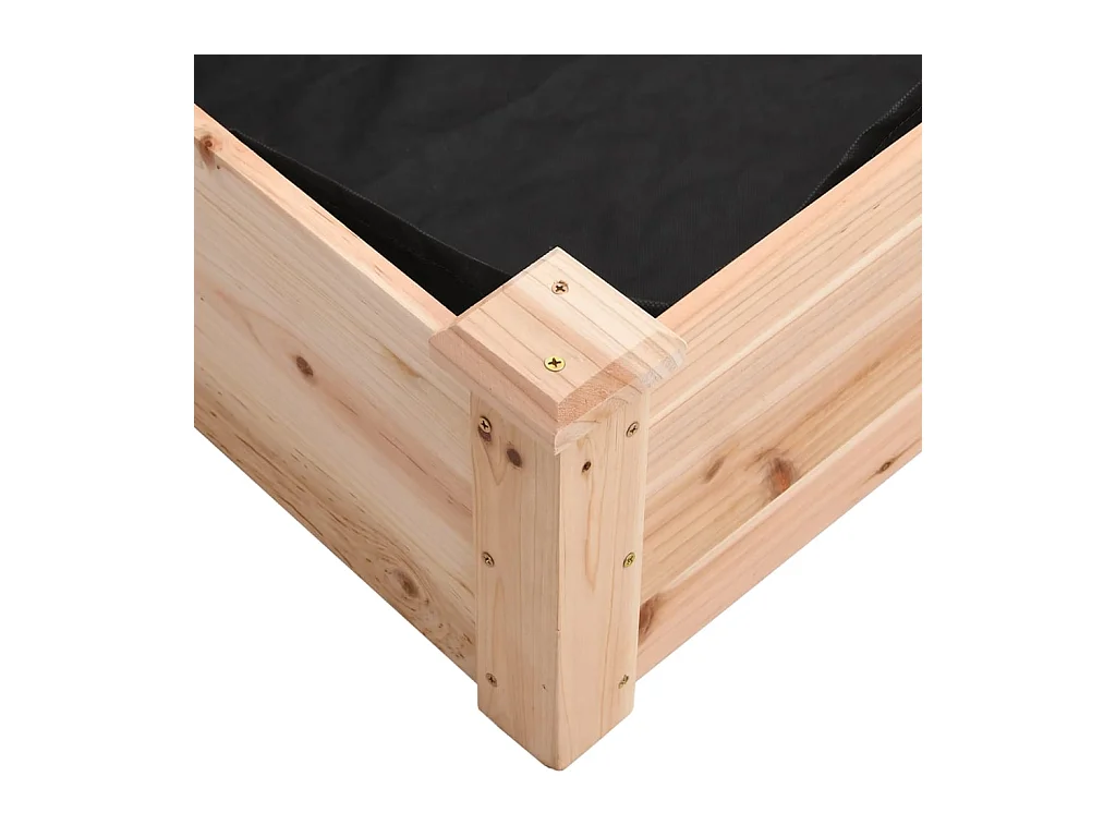 Jardinière bac lit surélevé bois marron 240 x 120 x 25 cm 02_0039839