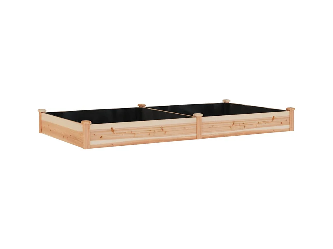 Jardinière bac lit surélevé bois marron 240 x 120 x 25 cm 02_0039839
