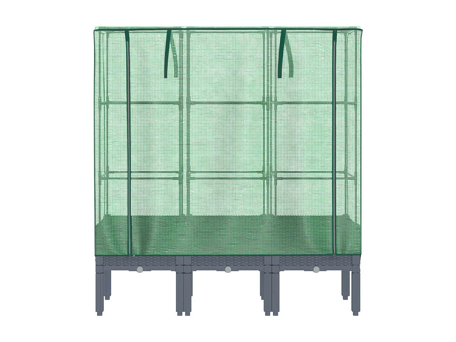 Jardinière bac lit surélevé grise 120 x 40 x 140 cm 02_0038745