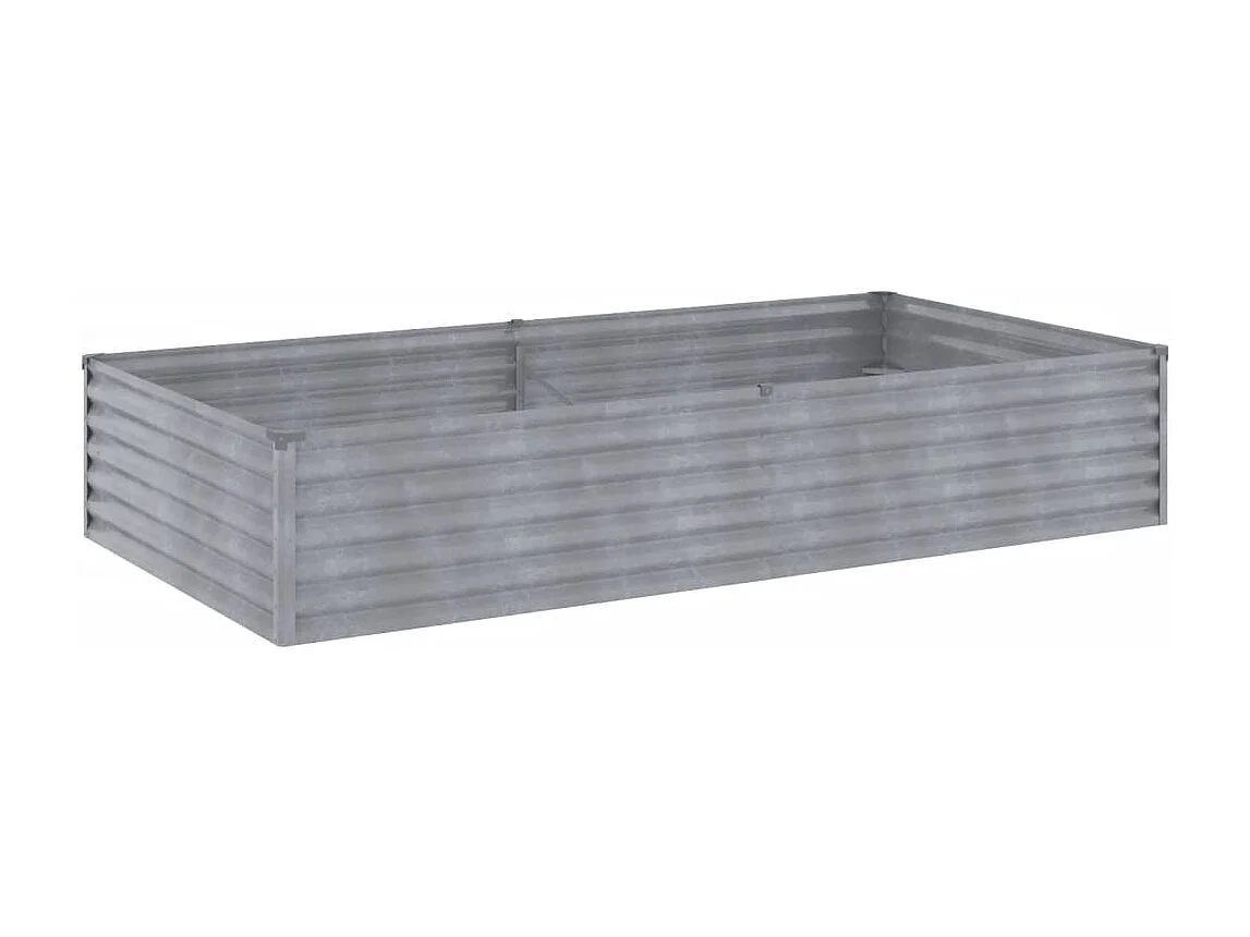 Canteiro elevado para plantas flores pátio jardim 195 x 100 x 36 cm aço corten marrom 02_0039387