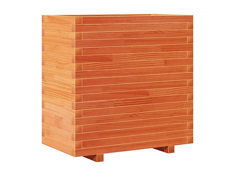 Macetero bancal elevado plantas flores terraza jardín cera 70 x 40 x 72 cm madera maciza de pino marrón 02_0038486