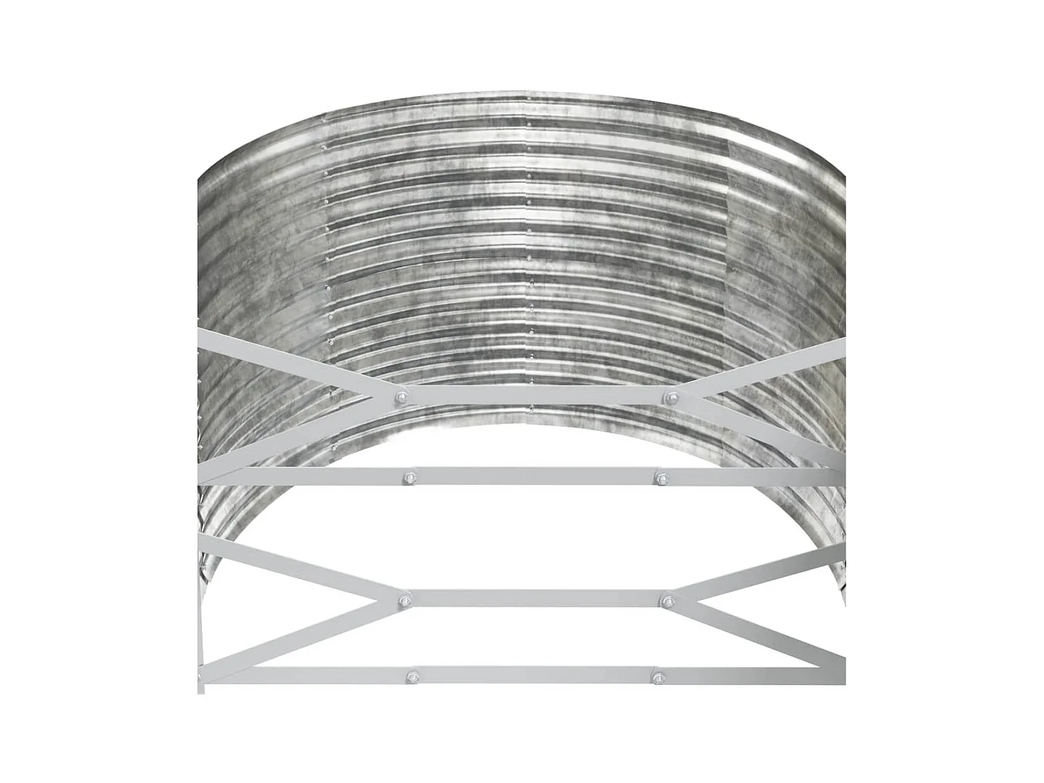 Macetero bancal elevado plantas flores terraza jardín jardín acero con revestimiento de polvo plateado Plata 02_0039719