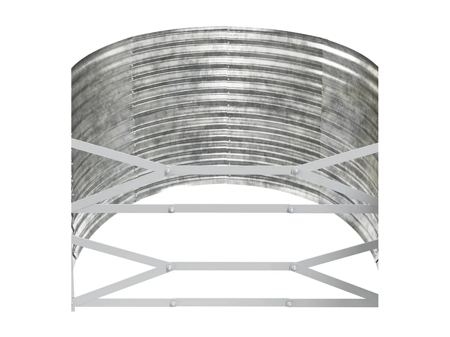 Bandeja para plantador, canteiro elevado, plantas, flores, terraço, jardim, jardim, prata, aço revestido em pó, prata 02_0039719