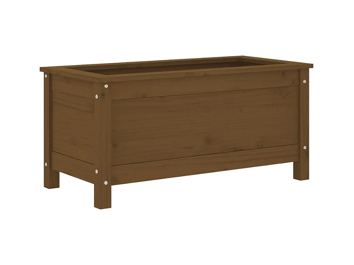Vassoio per fioriera aiuola rialzata piante fiori terrazza giardino 82,5 x 40 x 39 cm legno massello di pino marrone 02_0037934