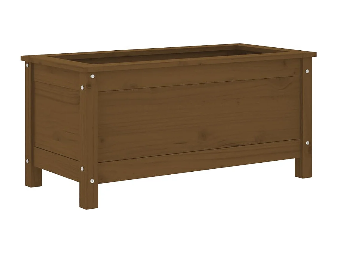 Vassoio per fioriera aiuola rialzata piante fiori terrazza giardino 82,5 x 40 x 39 cm legno massello di pino marrone 02_0037934