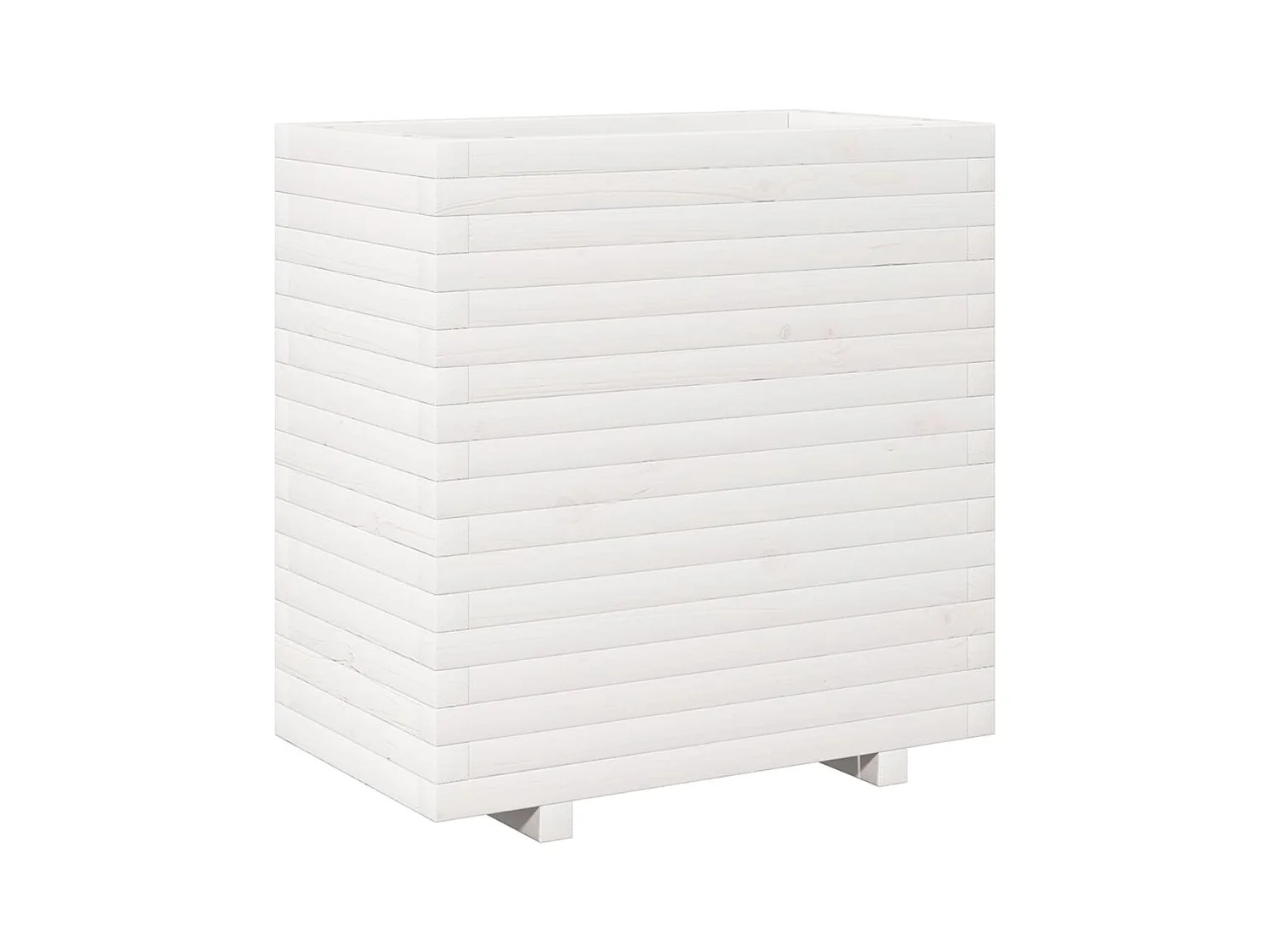 Jardinière bac lit surélevé bois blanche 70 x 40 x 72.5 cm 02_0037803
