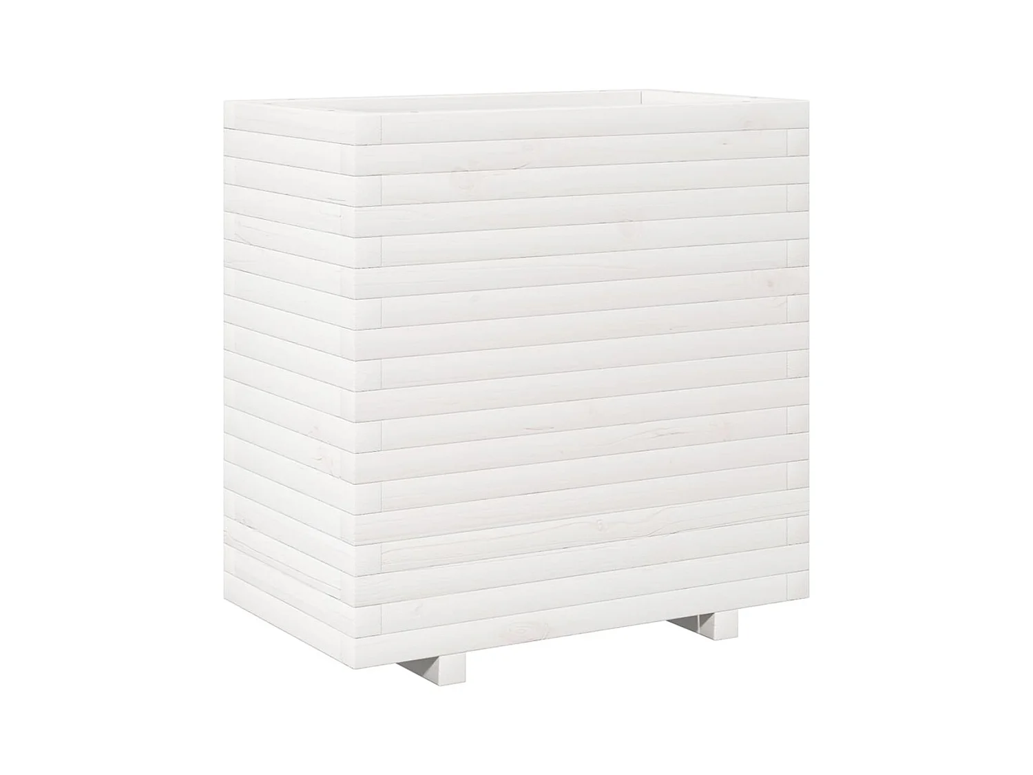 Jardinière bac lit surélevé bois blanche 70 x 40 x 72.5 cm 02_0037803