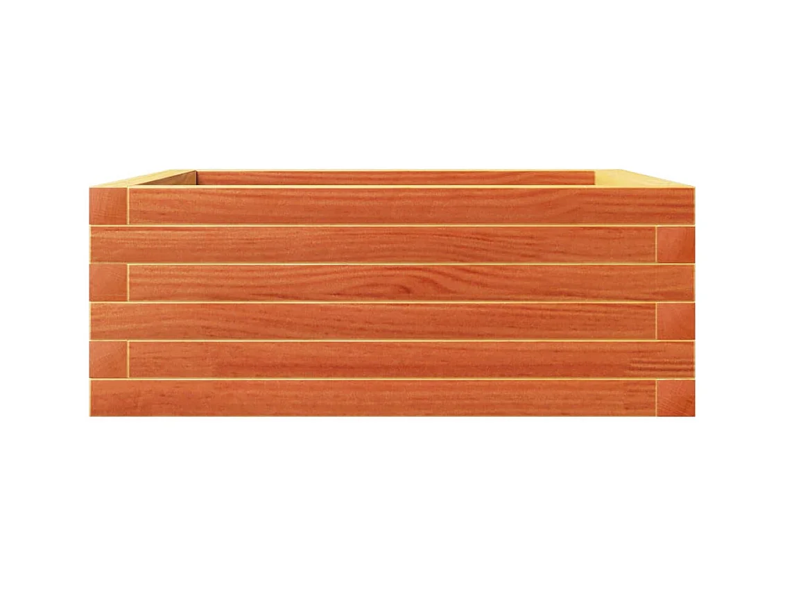 Jardinière bac lit surélevé bois marron 60 x 60 x 23 cm 02_0038469