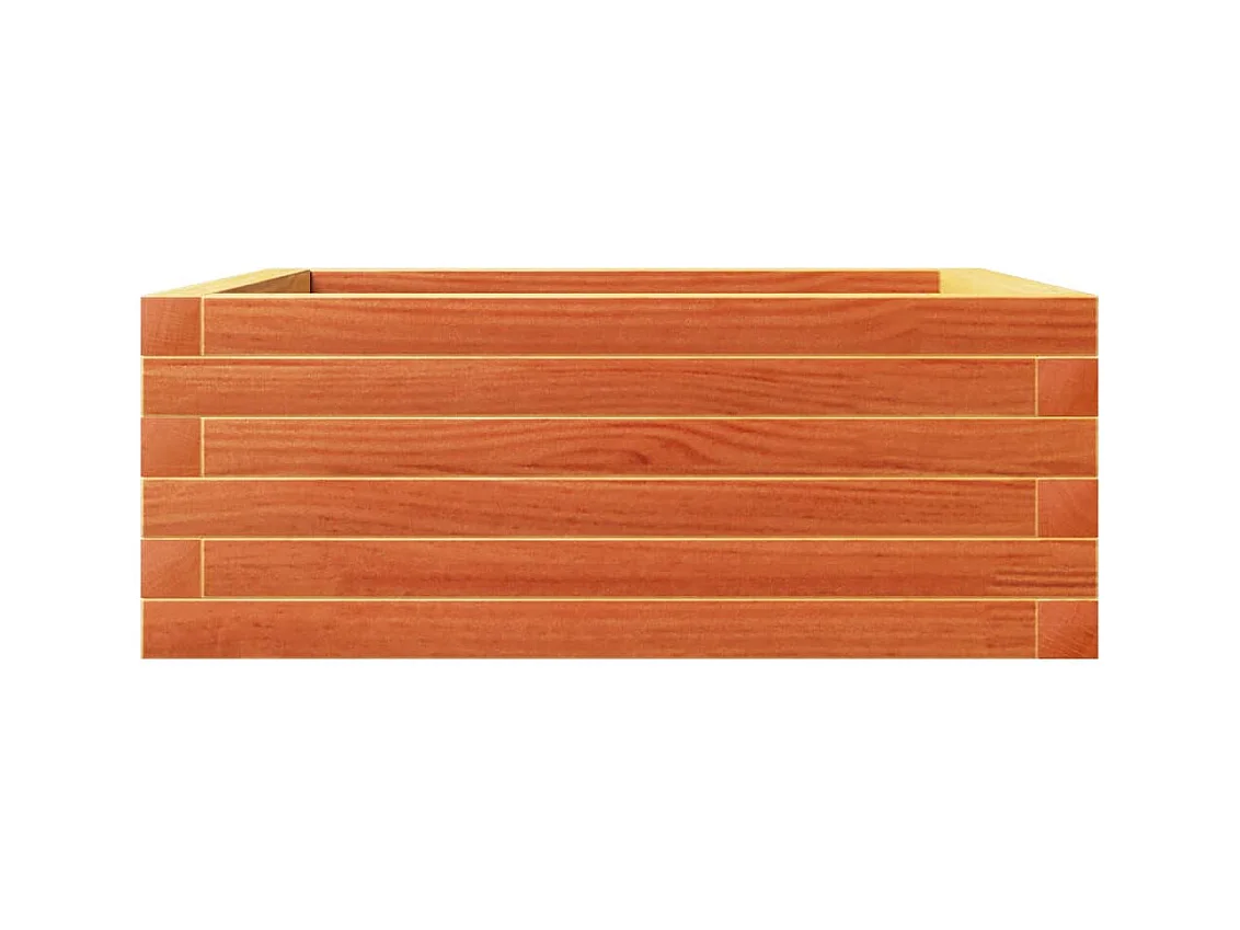 Jardinière bac lit surélevé bois marron 60 x 60 x 23 cm 02_0038469