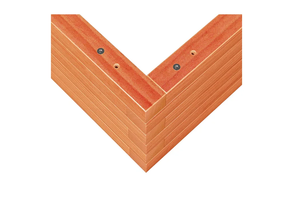 Jardinière bac lit surélevé bois marron 60 x 60 x 23 cm 02_0038469