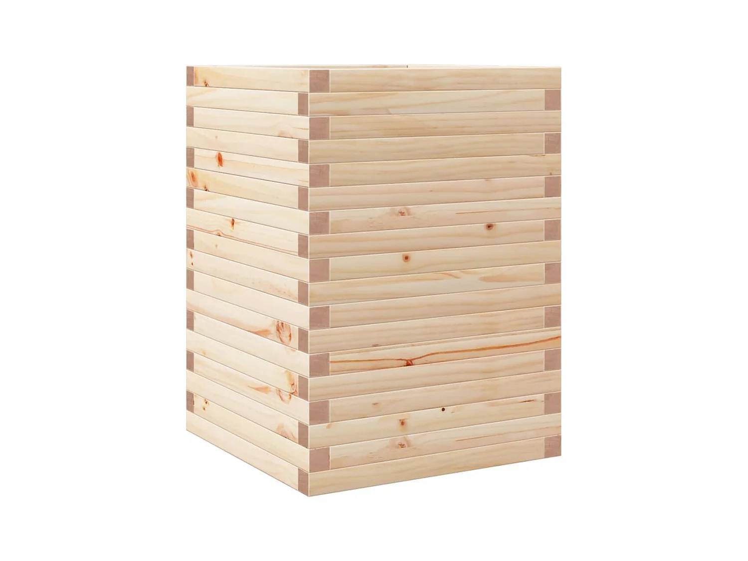Vassoio per fioriera aiuola rialzata piante fiori terrazza giardino 50 x 50 x 68,5 cm legno di pino massiccio marrone 02_0037669