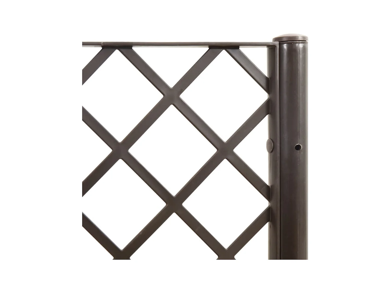 Plantador bandeja elevada plantas flores terraço jardim com treliça 160 x 120 x 142 cm PP marrom 02_0038252