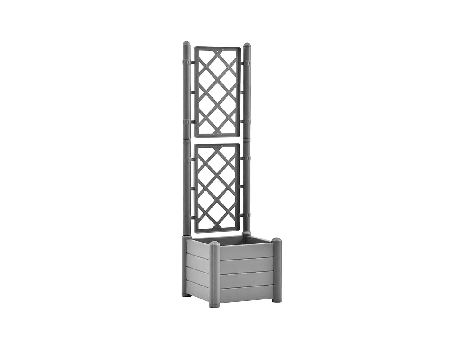 Jardinière bac lit surélevé grise 43 x 43 x 142 cm 02_0038298