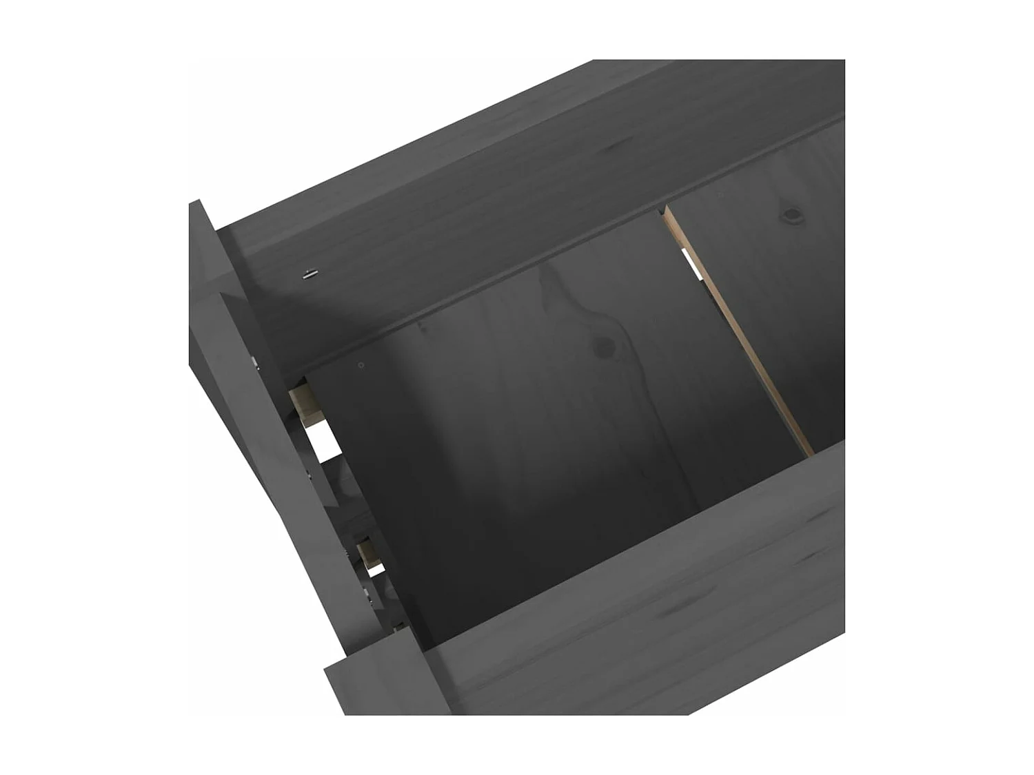 Vassoio per fioriera aiuola rialzata piante fiori terrazza giardino 77 x 25 x 104,5 cm legno massello di pino grigio 02_0037846