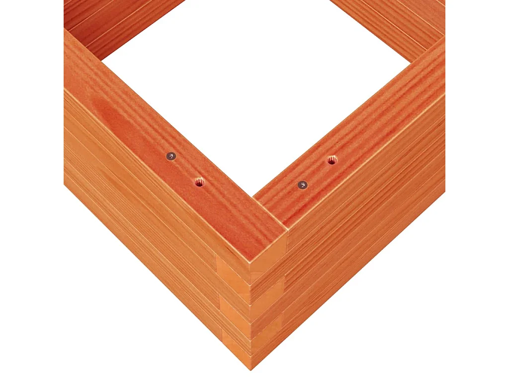 Vassoio per fioriera aiuola rialzata piante fiori terrazzo giardino cera 40 x 40 x 23 cm legno massello di pino marrone 02_0038451