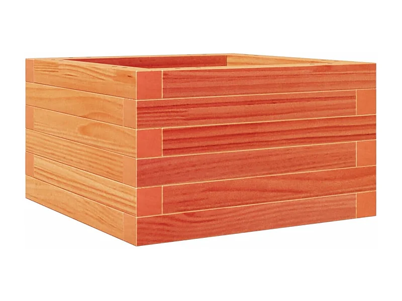 Vassoio per fioriera aiuola rialzata piante fiori terrazzo giardino cera 40 x 40 x 23 cm legno massello di pino marrone 02_0038451