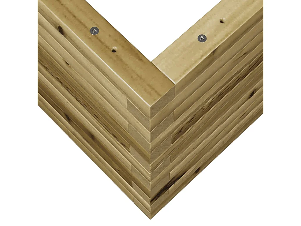 Vassoio per fioriera aiuola rialzata piante fiori terrazza giardino 90 x 60 x 45,5 cm legno di pino impregnato marrone 02_0038015