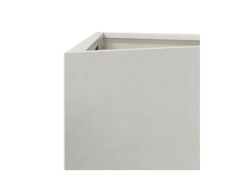 Vassoio per fioriera aiuola rialzata piante fiori terrazzo giardino triangolare 50 x 43 x 75 cm acciaio inox Argento 02_0038819