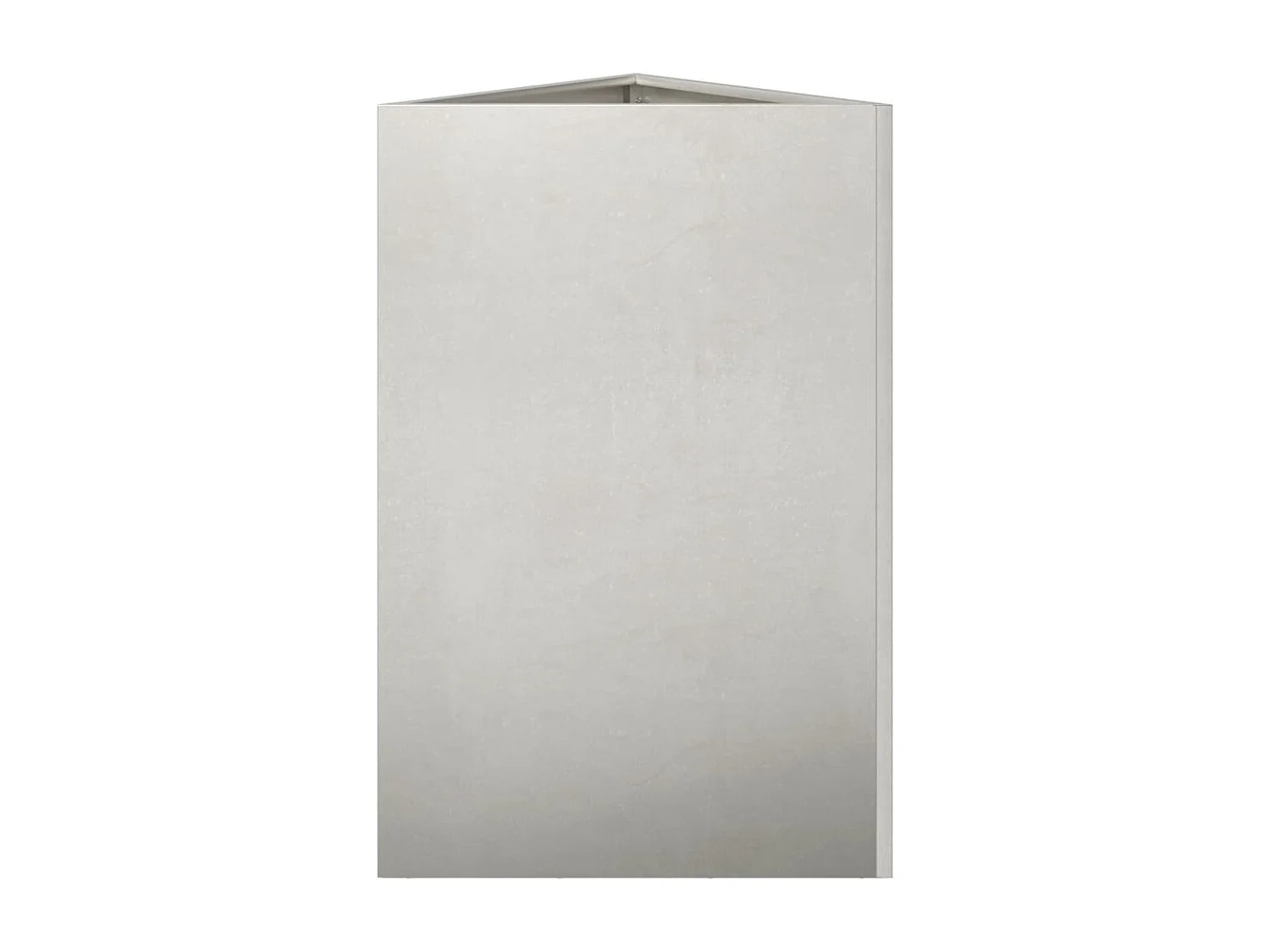 Vassoio per fioriera aiuola rialzata piante fiori terrazzo giardino triangolare 50 x 43 x 75 cm acciaio inox Argento 02_0038819