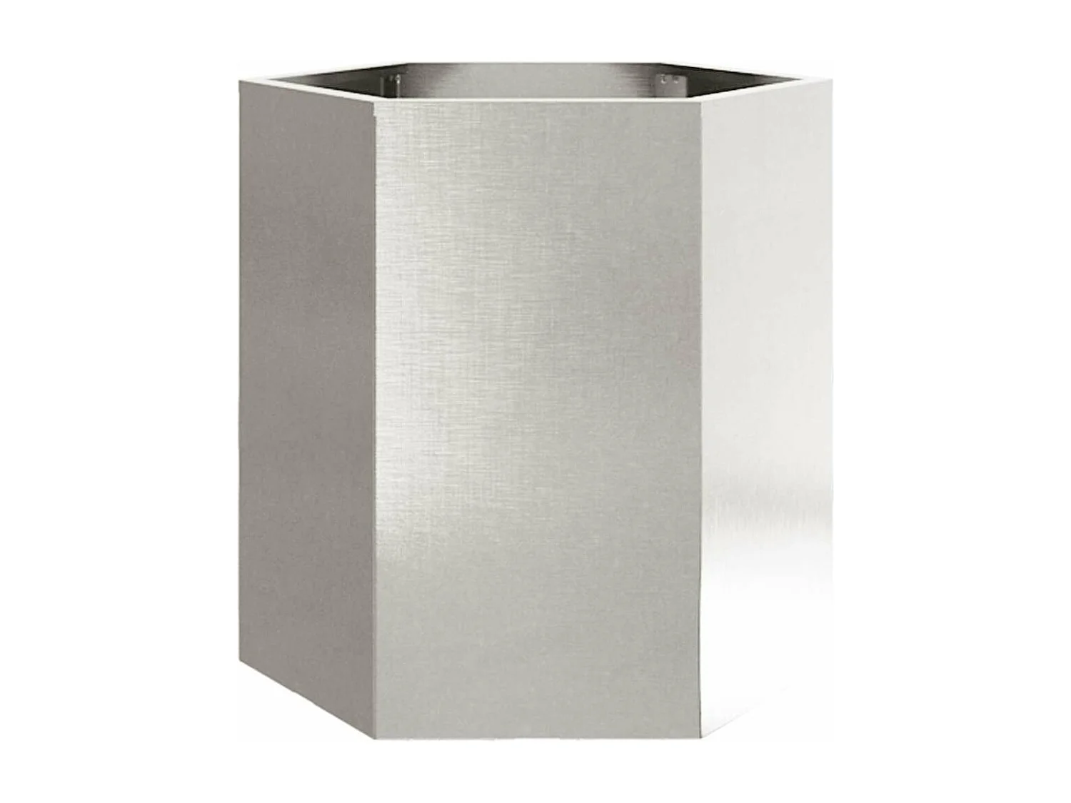 Macetero bancal elevado plantas flores terraza jardín hexagonal 46 x 40 x 45 cm acero inoxidable Plata 02_0038647