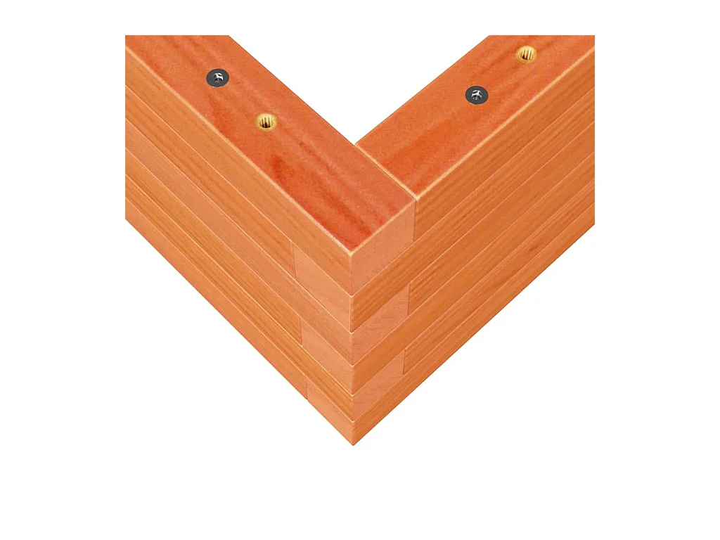 Jardinière bac lit surélevé bois marron 90 x 40 x 23 cm 02_0038507