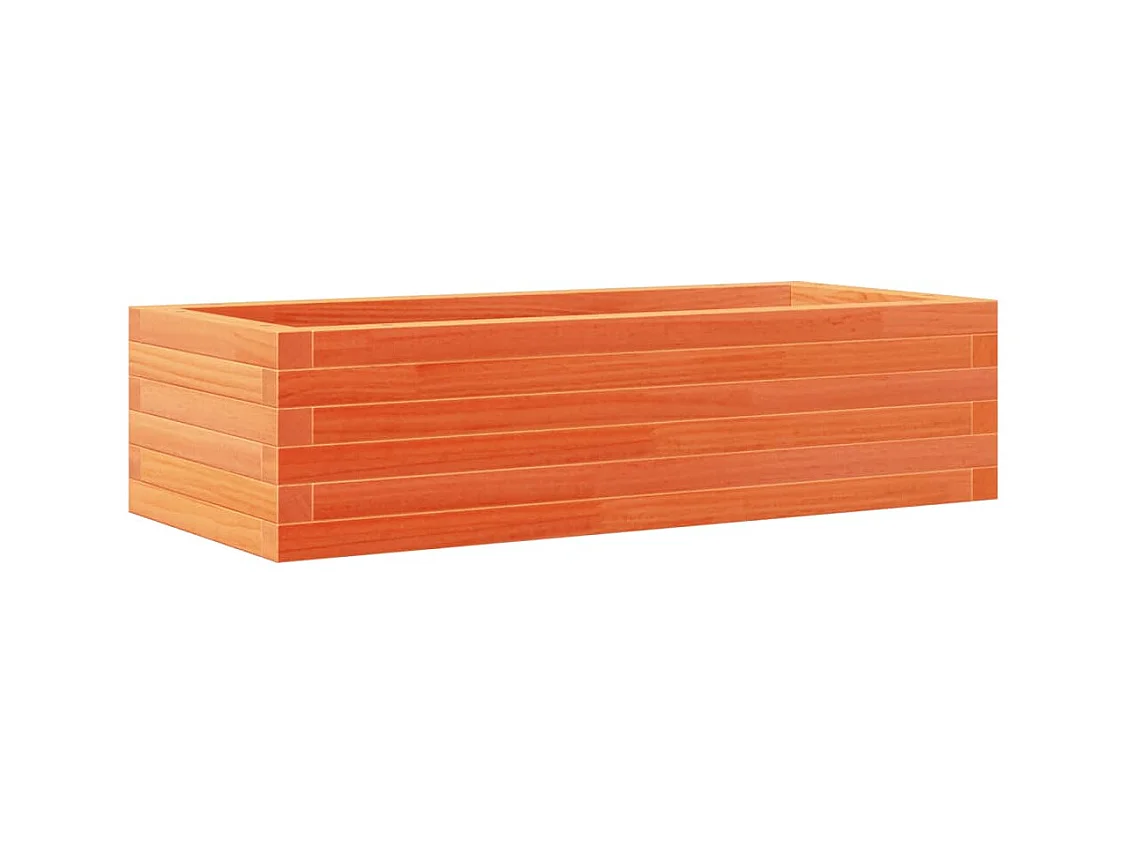 Vassoio per fioriera aiuola rialzata piante fiori terrazzo giardino cera 90 x 40 x 23 cm legno massello di pino marrone 02_0038507
