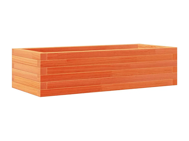 Bandeja para plantador, canteiro elevado, flores, terraço, jardim, cera 90 x 40 x 23 cm, madeira maciça de pinho marrom 02_0038507