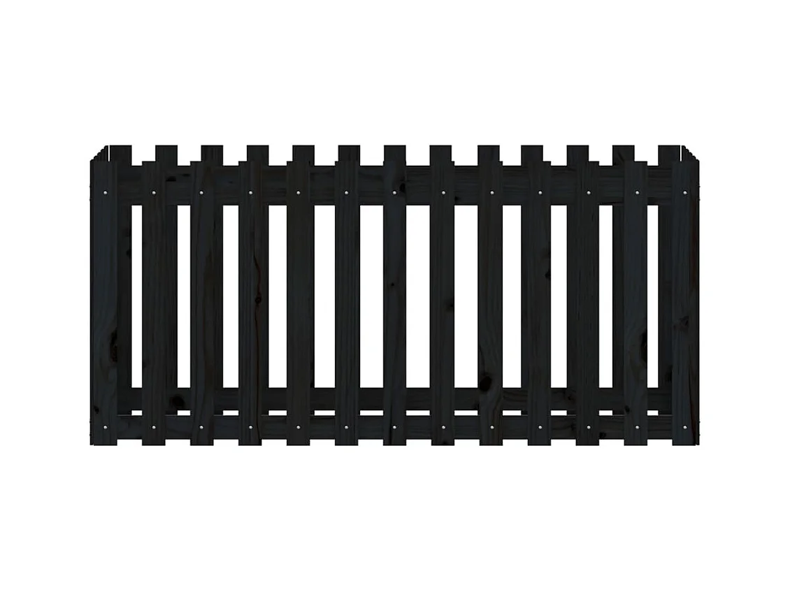 Jardinière bac lit surélevé noire 150 x 50 x 70 cm 02_0039800