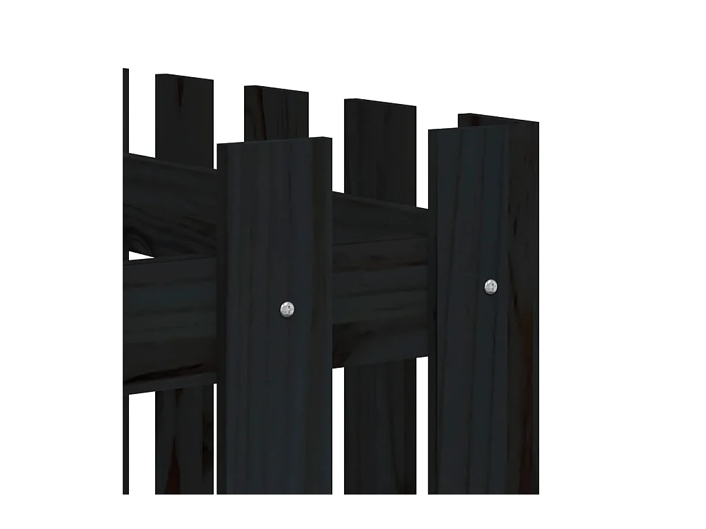 Jardinière bac lit surélevé noire 150 x 50 x 70 cm 02_0039800