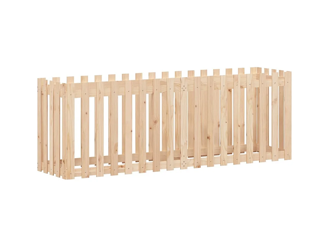 Vassoio per fioriera aiuola rialzata piante fiori terrazza giardino recinzione giardino design 200 x 50 x 70 cm pino massiccio marrone 02_0039811