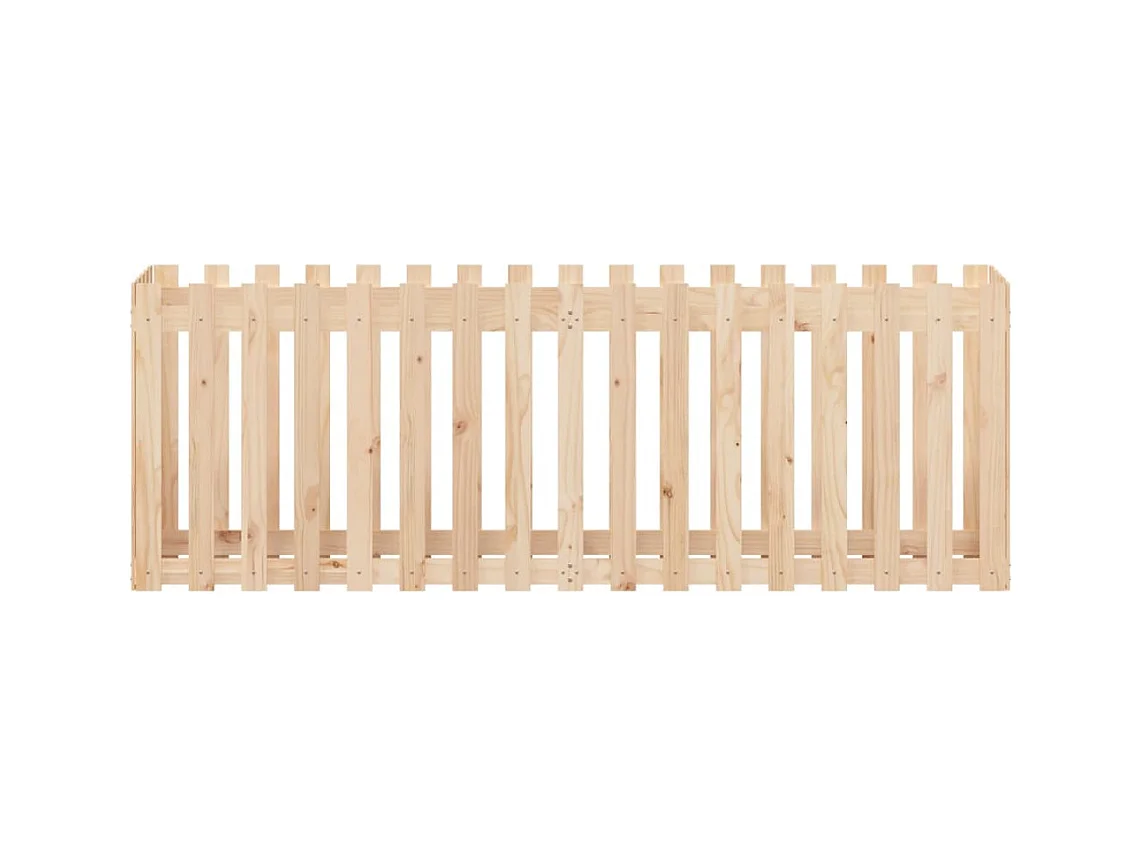 Vassoio per fioriera aiuola rialzata piante fiori terrazza giardino recinzione giardino design 200 x 50 x 70 cm pino massiccio marrone 02_0039811