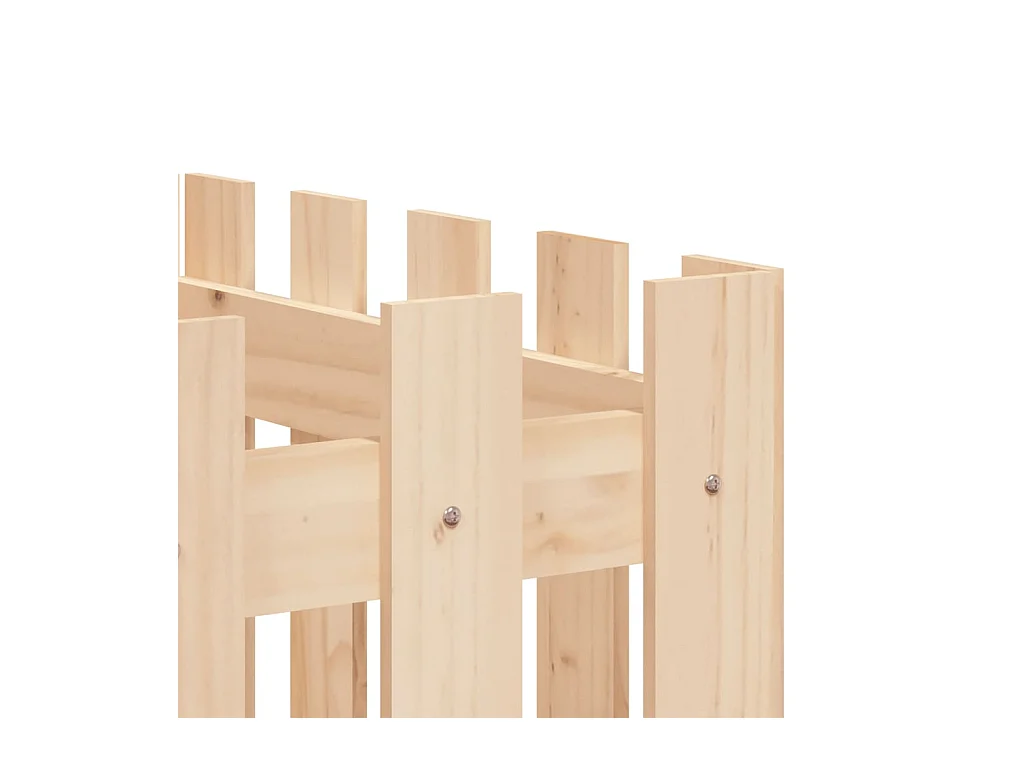 Vassoio per fioriera aiuola rialzata piante fiori terrazza giardino recinzione giardino design 200 x 50 x 70 cm pino massiccio marrone 02_0039811