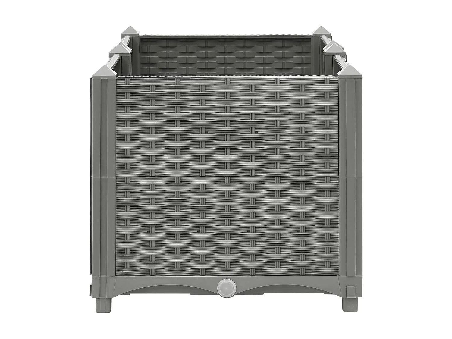 Jardinière bac lit surélevé grise 80 x 40 x 38 cm 02_0039238