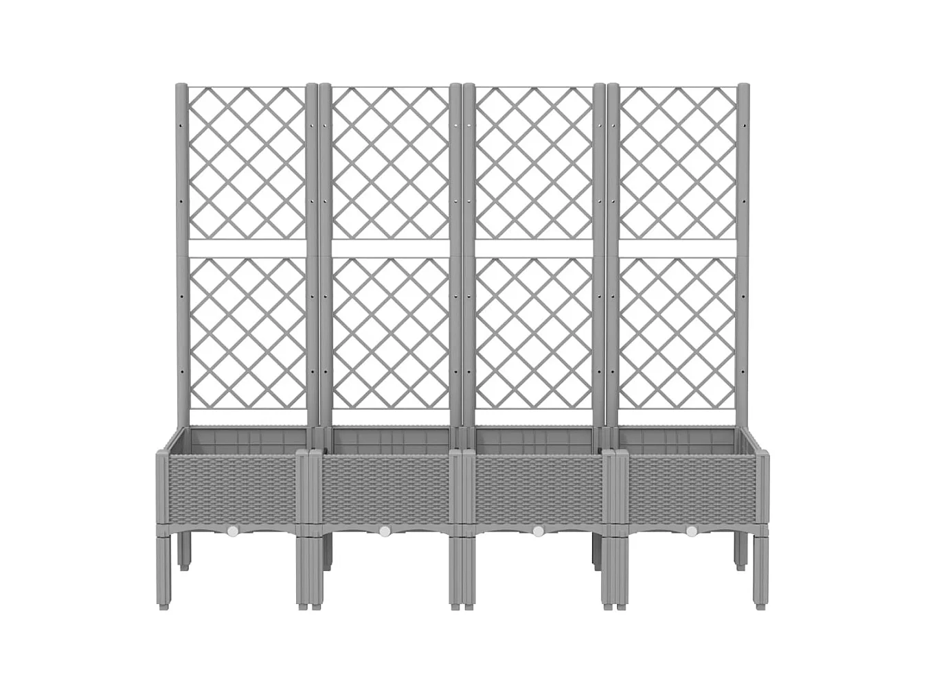 Jardinière bac lit surélevé grise 160 x 40 x 142 cm 02_0038351