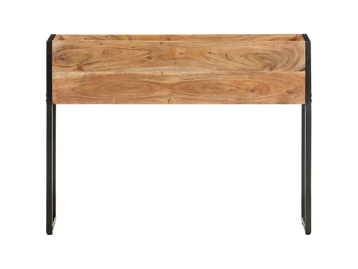 Vassoio per fioriera aiuola rialzata piante fiori terrazza giardino 90 x 20 x 68 cm legno massello di acacia marrone 02_0037964