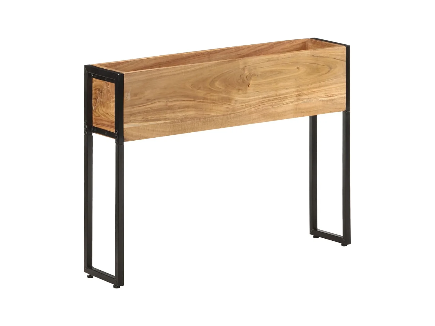 Vassoio per fioriera aiuola rialzata piante fiori terrazza giardino 90 x 20 x 68 cm legno massello di acacia marrone 02_0037964