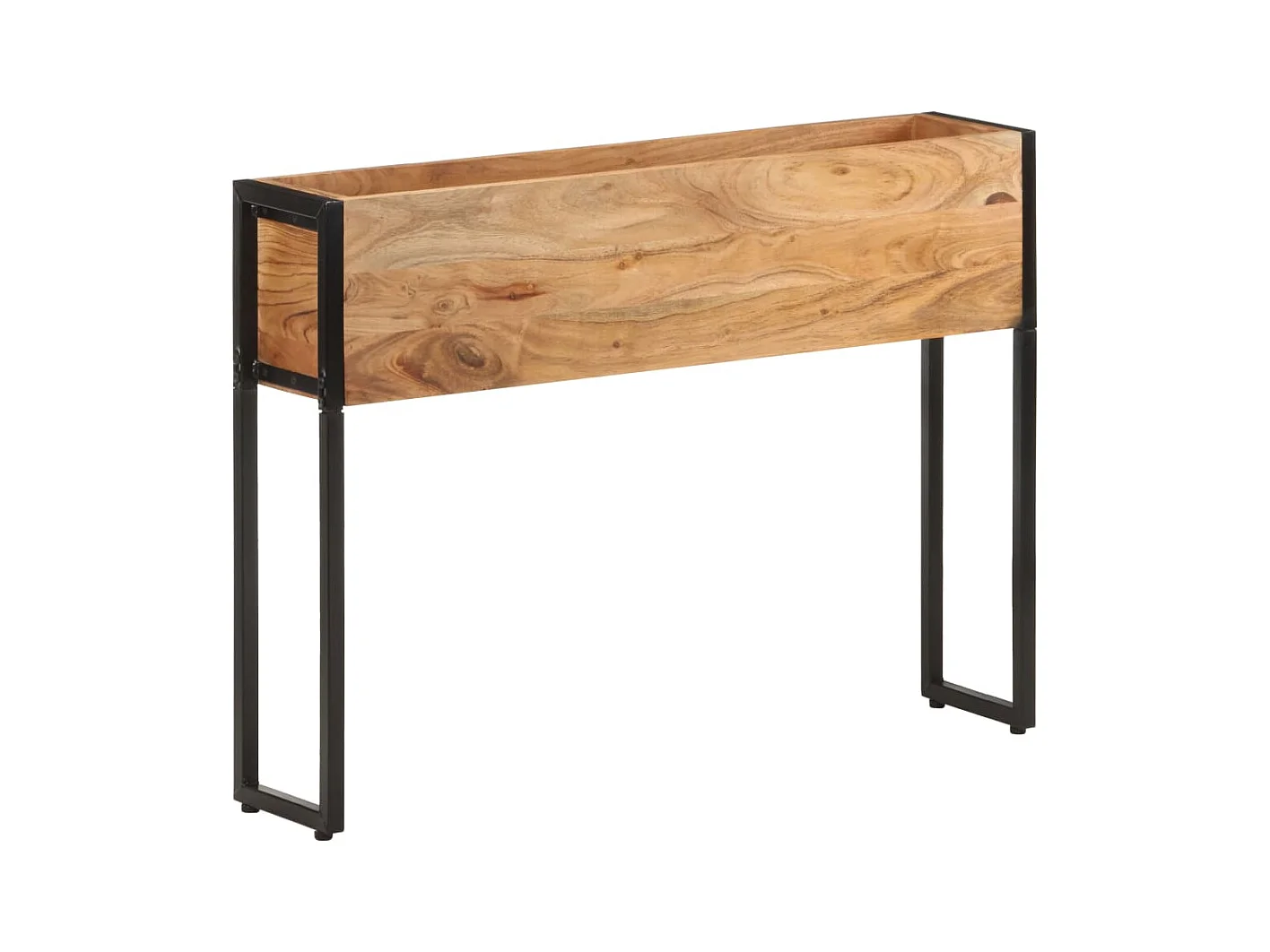 Vassoio per fioriera aiuola rialzata piante fiori terrazza giardino 90 x 20 x 68 cm legno massello di acacia marrone 02_0037964